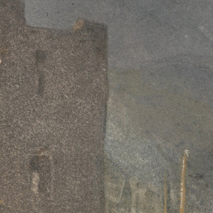 A View of Boppart, with Figures on the River Bank by Turner, 1817