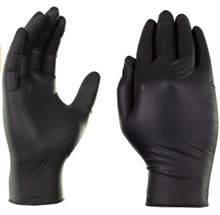AMMEX X3 Black Nitrile Gloves - MEDIUM & LARGE - Palms Fashion Inc.