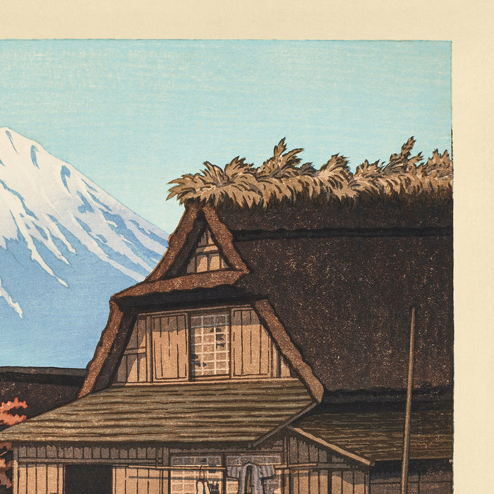 Autumn at Hirano with Mt. Fuji by Hasui Kawase, 1935