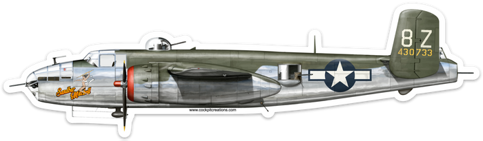 B-25 Sandbar Mitchell Classic Large Sticker