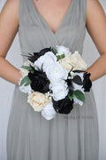 Black and Champagne Elegant Wedding Bouquet- $170.00 |Oviatt