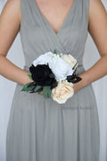 Black and Champagne Elegant Wedding Bouquet- $39.50 |Oviatt