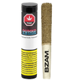 Close-up of the Blue Dragon Terp Infused Pre Rolled 3 x 0.5 g packaging, showcasing bold graphics against a dark background.