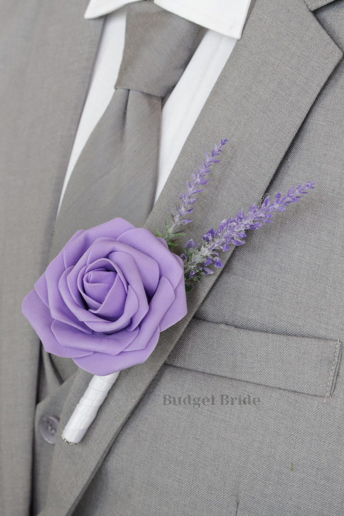 Dark Green and Lavender Artificial Wedding Bouquet - $170.00 | Millwick