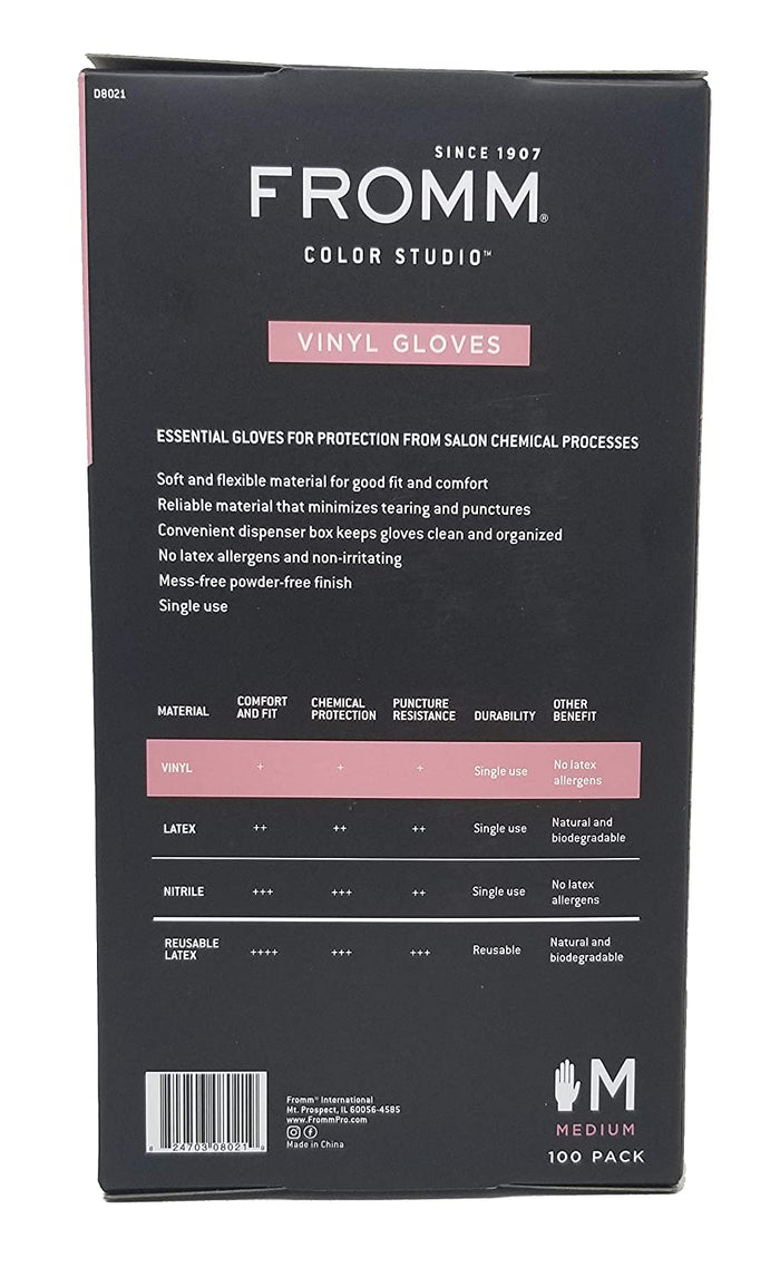 Diane 100-Pack Powder-Free Vinyl Gloves in clear - 3 Size - Palms Fashion Inc.