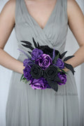Elegant Wedding Bouquet in Black and Purple - $58.50 | Bel Ami