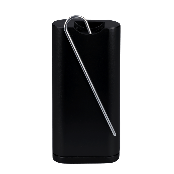 Front view of the 4-inch black Everyday Essentials Dugout, showcasing its sleek, minimalist design.