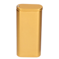 Front view of the gold 4-inch Everyday Essentials Dugout, showcasing its sleek, rectangular design against a plain background.