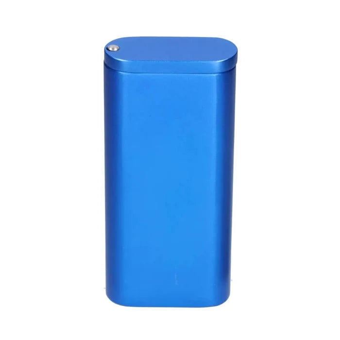 Front view of the 4-inch Navy Everyday Essentials Dugout, showcasing its sleek, rectangular shape against a white background.