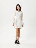 Focus - Organic Hemp Seersucker Mini Dress | White-Image 1