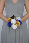 Gold and Royal Blue Artificial Wedding Bouquet - $39.50 | Bluestem