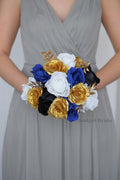 Gold and Royal Blue Artificial Wedding Bouquet - $58.50 | Bluestem