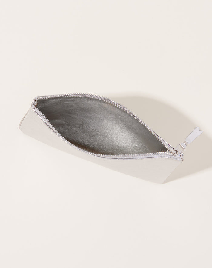 Comme des Garçons  Gold Line Wallet Zip Pouch in Silver