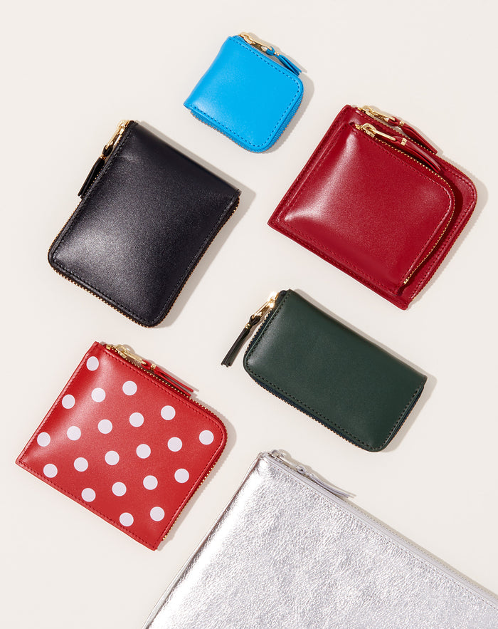 Comme des Garçons  Gold Line Wallet Zip Pouch in Silver