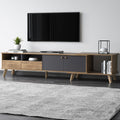 Guyii TV stand featuring a unique extendable design for customizable size and storage.