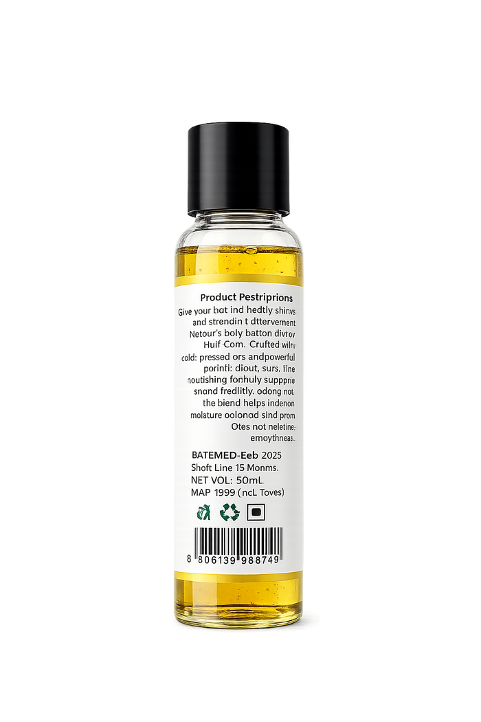 Hair Wellness Belly Oil | Castor | Fenugreek | Onion seeds | Nourish Naturally