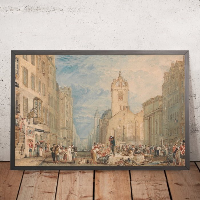 A framed image of High Street, Edinburgh by Turner, 1818 (JMW Turner)