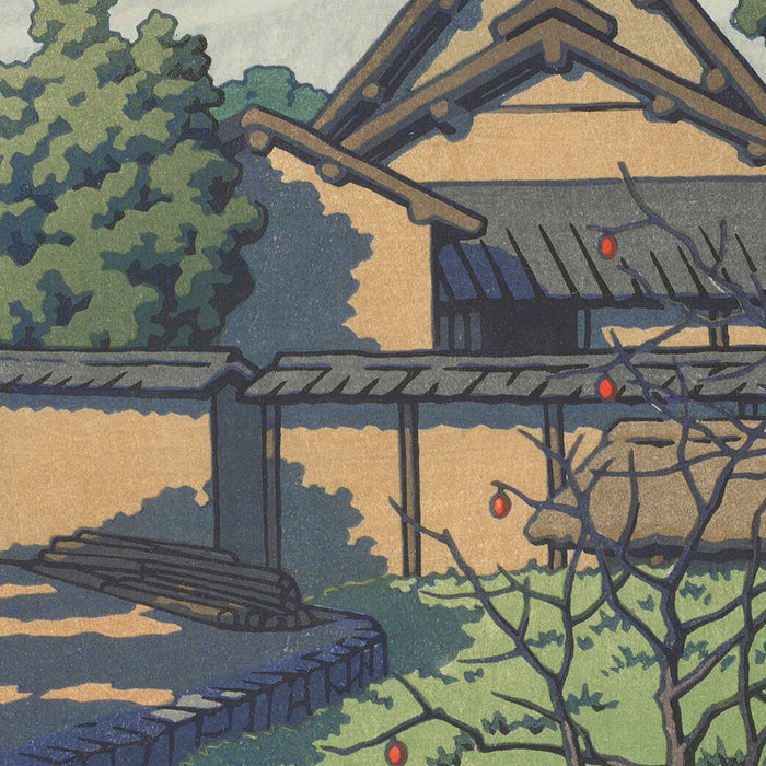 Horyuji Temple West Village (Saiin Garan) by Hasui Kawase, 1935