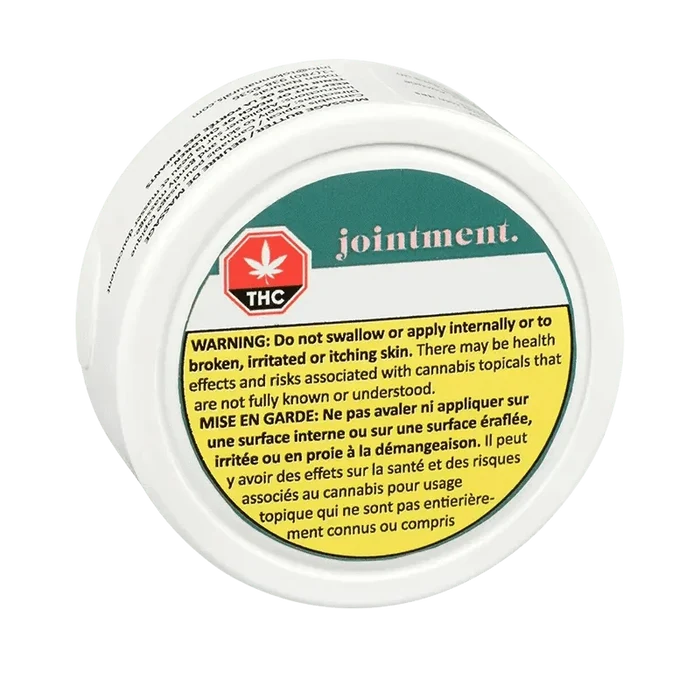 Close-up of the Jointoint product packaging with a warning message against swallowing, shown against a plain white background.