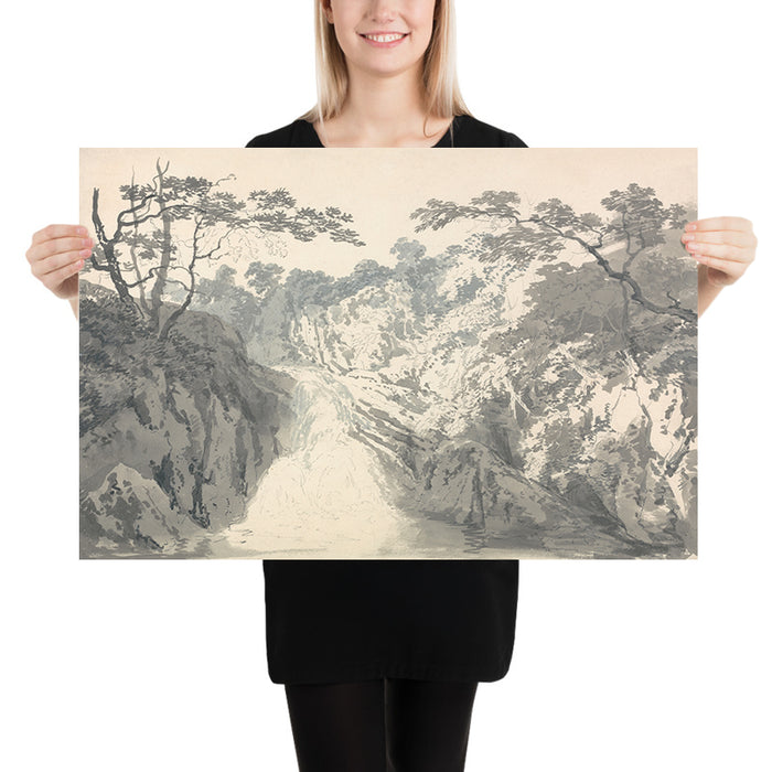 Landscape with Waterfall by Turner, 1796