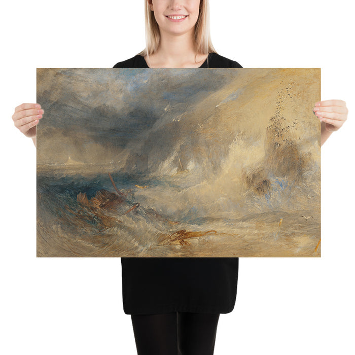 Long Ship’s Lighthouse, Land’s End by Turner, 1834