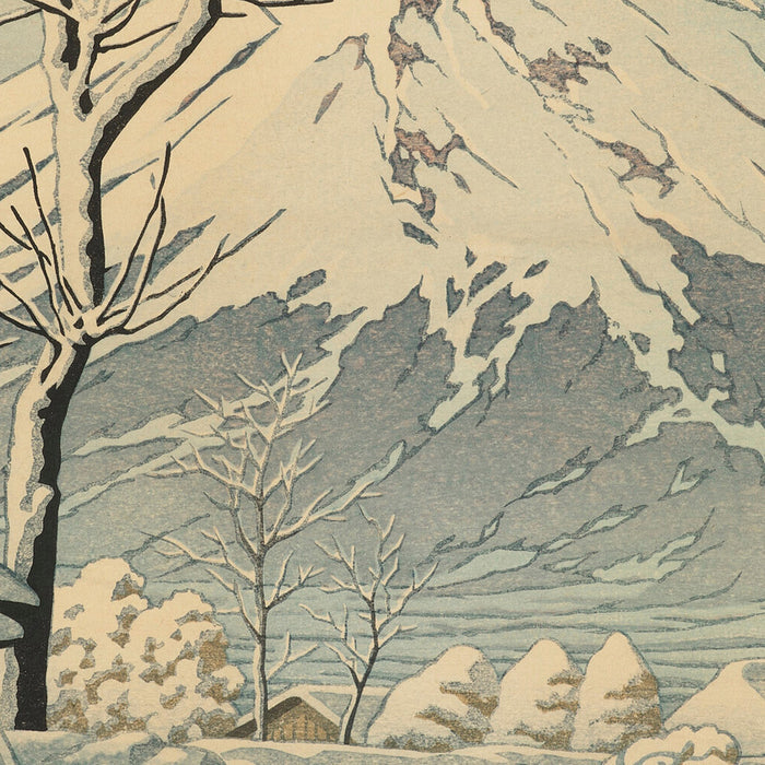 Mt. Fuji after Snow in Oshiono by Hasui Kawase, 1935