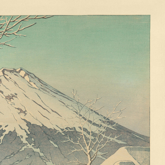 Mt. Fuji after Snow in Oshiono by Hasui Kawase, 1935