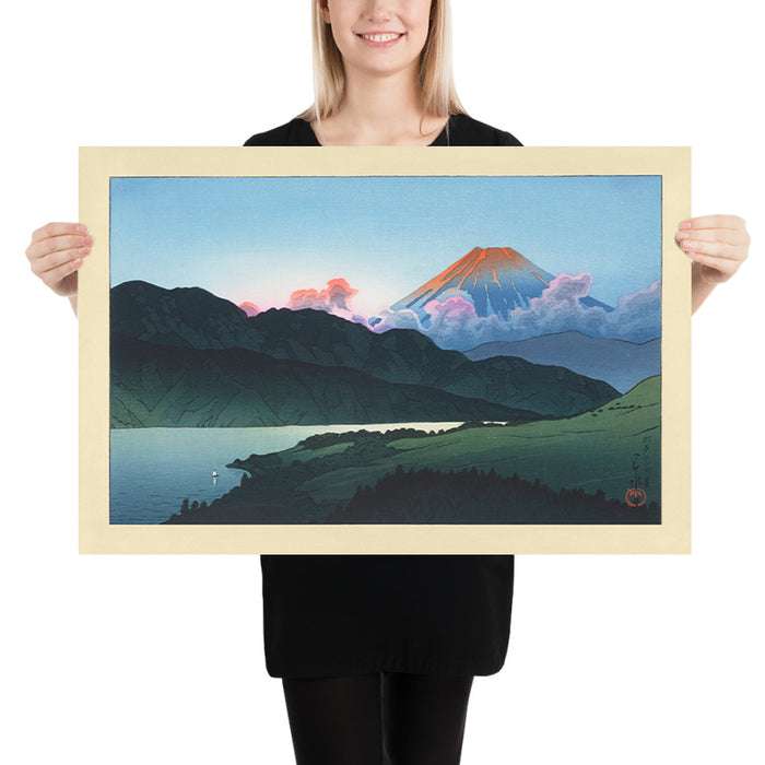 Mt. Fuji at Sunset, Lake Ashino by Hasui Kawase, 1935