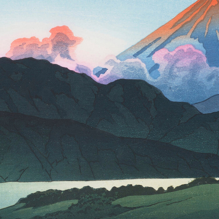 Mt. Fuji at Sunset, Lake Ashino by Hasui Kawase, 1935