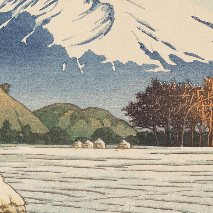 Mt. Fuji Frosty Morning in Nagaoka, Izu by Hasui Kawase, 1939