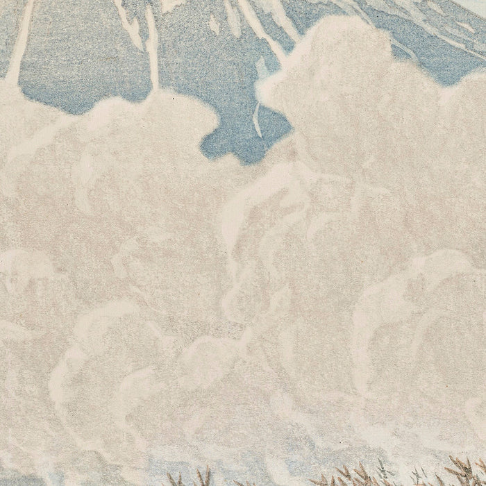 Mt. Fuji Morning at Hirano Lake, Yamanaka by Hasui Kawase 1935