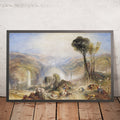 A framed image of Oberwesel by Turner, 1840