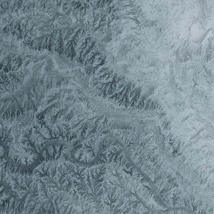 Oklahoma Topographic 3D Relief Map