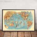 Old Map of the Art Forms of the Pacific by Covarrubias, 1940