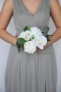 Orchids and Greenery Artificial Wedding Bouquet - $50.00 | Bella Blanca