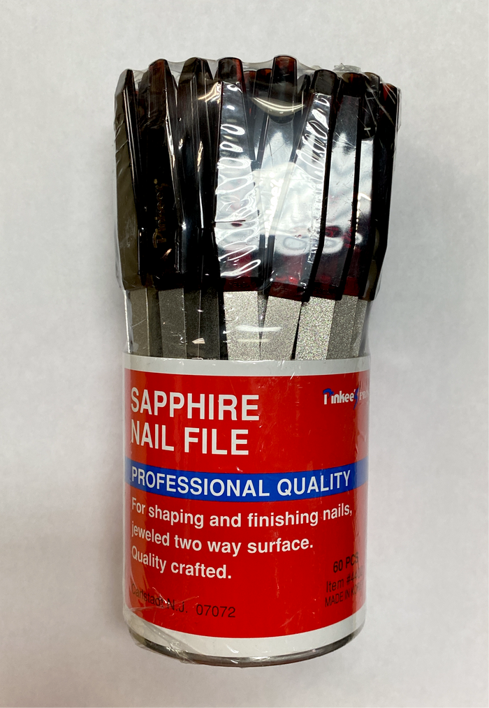 PINKEE'S PRO - SAPPHIRE NAIL FILE 7" #4402 60 PCS (1 JAR) - Palms Fashion Inc.