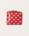 Comme des Garçons  Polka Dots Printed Zip Around Wallet in Red