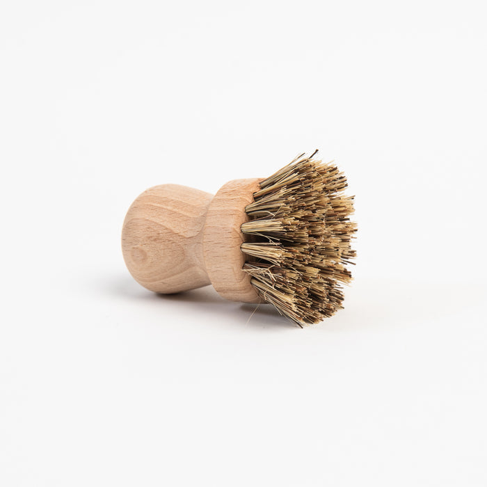 Bamboo Pot Scrubber Brush on a white background at Addison West