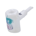 Front view of the white 6-inch Rock Legends Jimi Purple Haze Hammer, showcasing its simple, clean design.