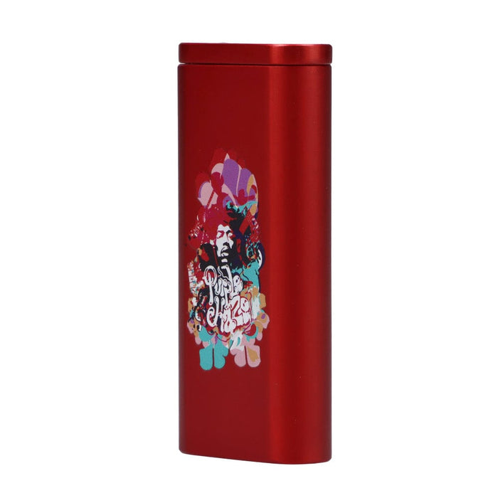 Front view of the Rock Legends Jimmy-Rainbow Haze Dugout in red, displaying a sleek, compact design.