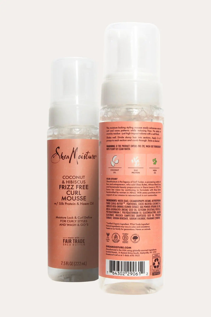 SHEA MOISTURE COCONUT & HIBISCUS FRIZZ-FREE CURL MOUSSE 7.5oz SHEA MOISTURE
