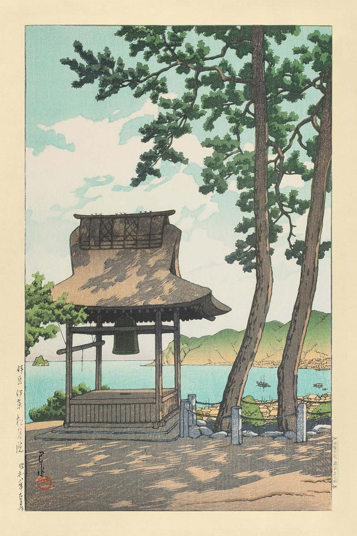 Shugetsu Temple in Ito, Izu by Hasui Kawase, 1935