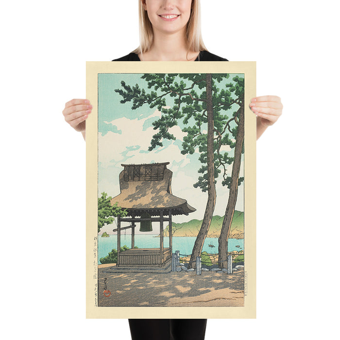 Shugetsu Temple in Ito, Izu by Hasui Kawase, 1935