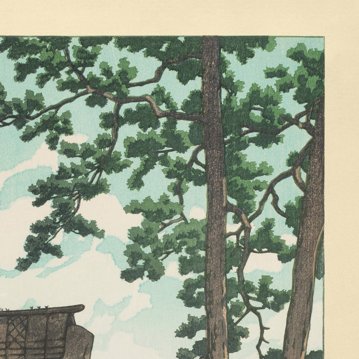 Shugetsu Temple in Ito, Izu by Hasui Kawase, 1935