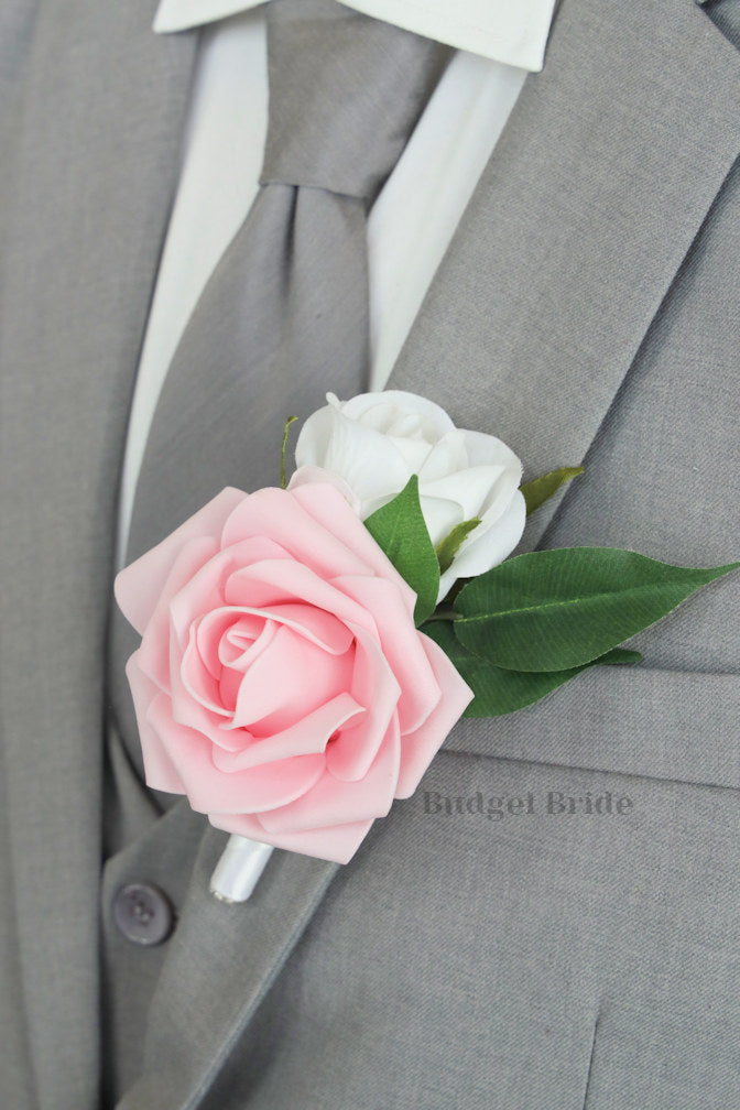 Silk Wedding Bouquet in Mint and Pink - $39.50 | Seibels