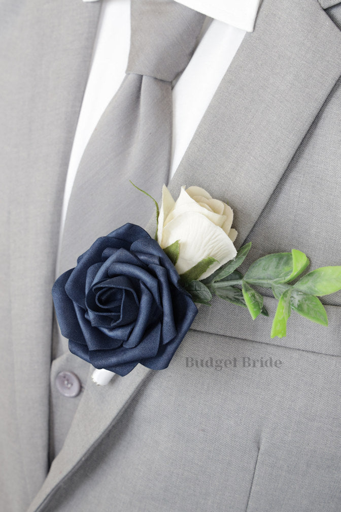 Silk Wedding Bouquet in Navy Blue - $39.50 | Icon