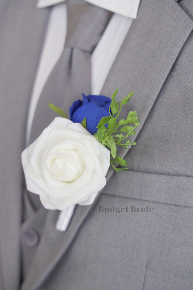 Silk Wedding Bouquet in Royal and Black - $39.50 | Provo