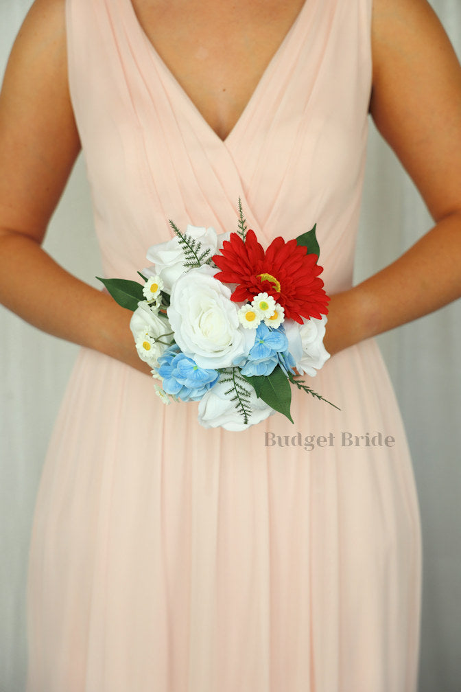Silk Wedding Bouquet with Gerbera Daisy - $39.50 | Parador
