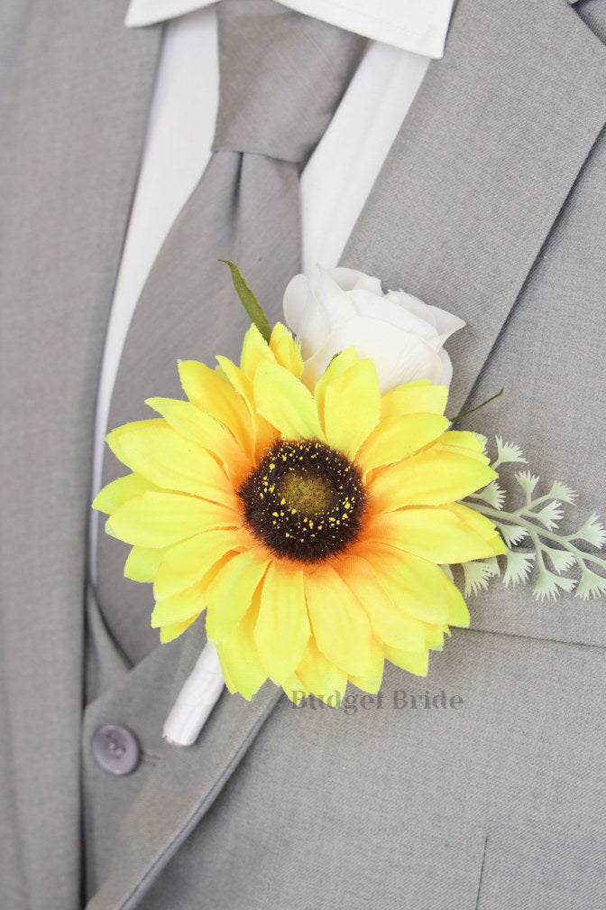Silk Wedding Bouquet with Sunflowers - $39.50 | Atlanta