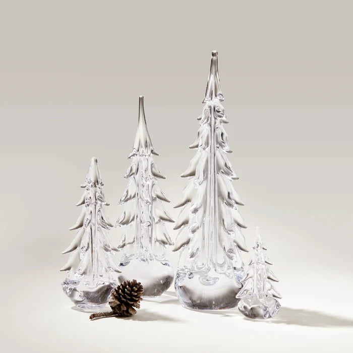 Simon Pearce Five Sided Evergreen trees on a white background at Addison West